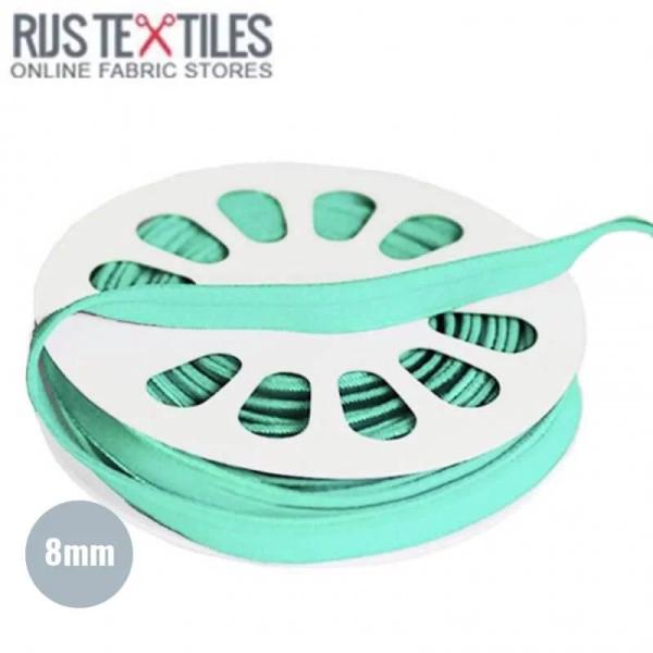 elastisches Glanz-Paspelband Breite 8 mm Mint